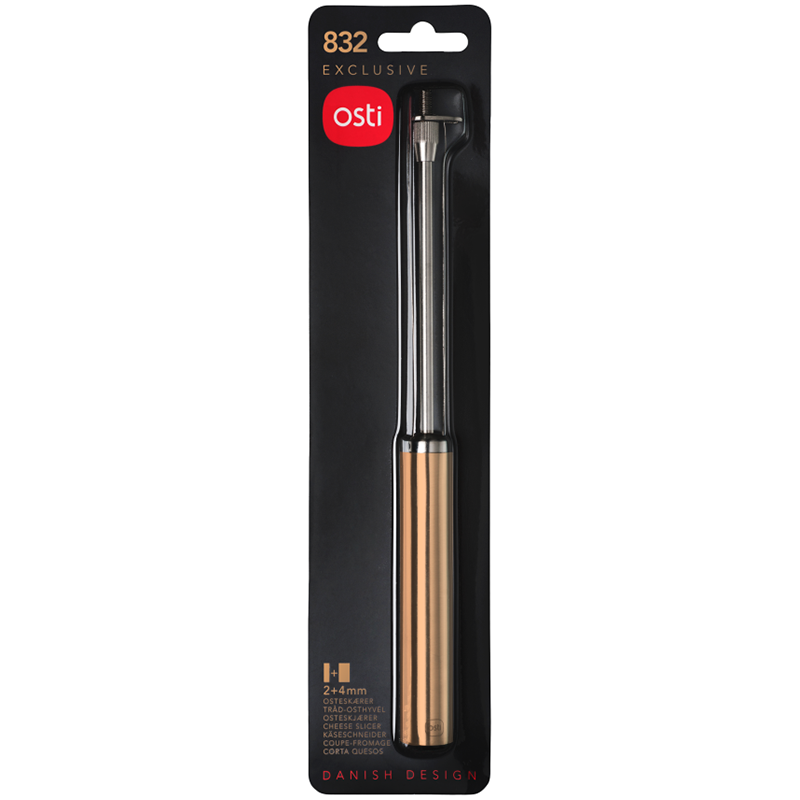 OSTI ORIGINAL CHEESE SLICER - Classic Stainless Steel AND Trendy Copper Design